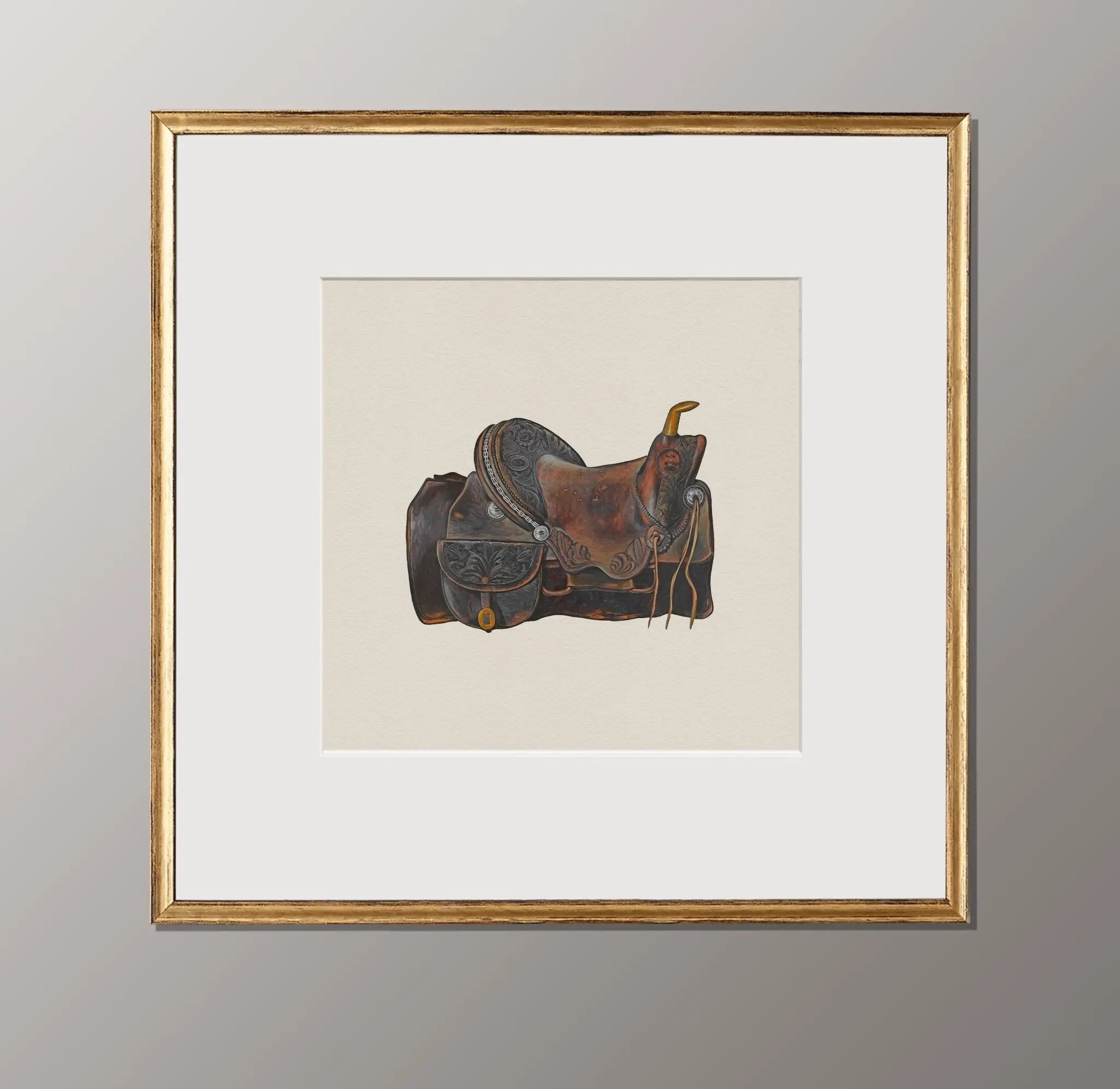 Vintage Equestrian Watercolors: American Saddles - Emblem Atelier