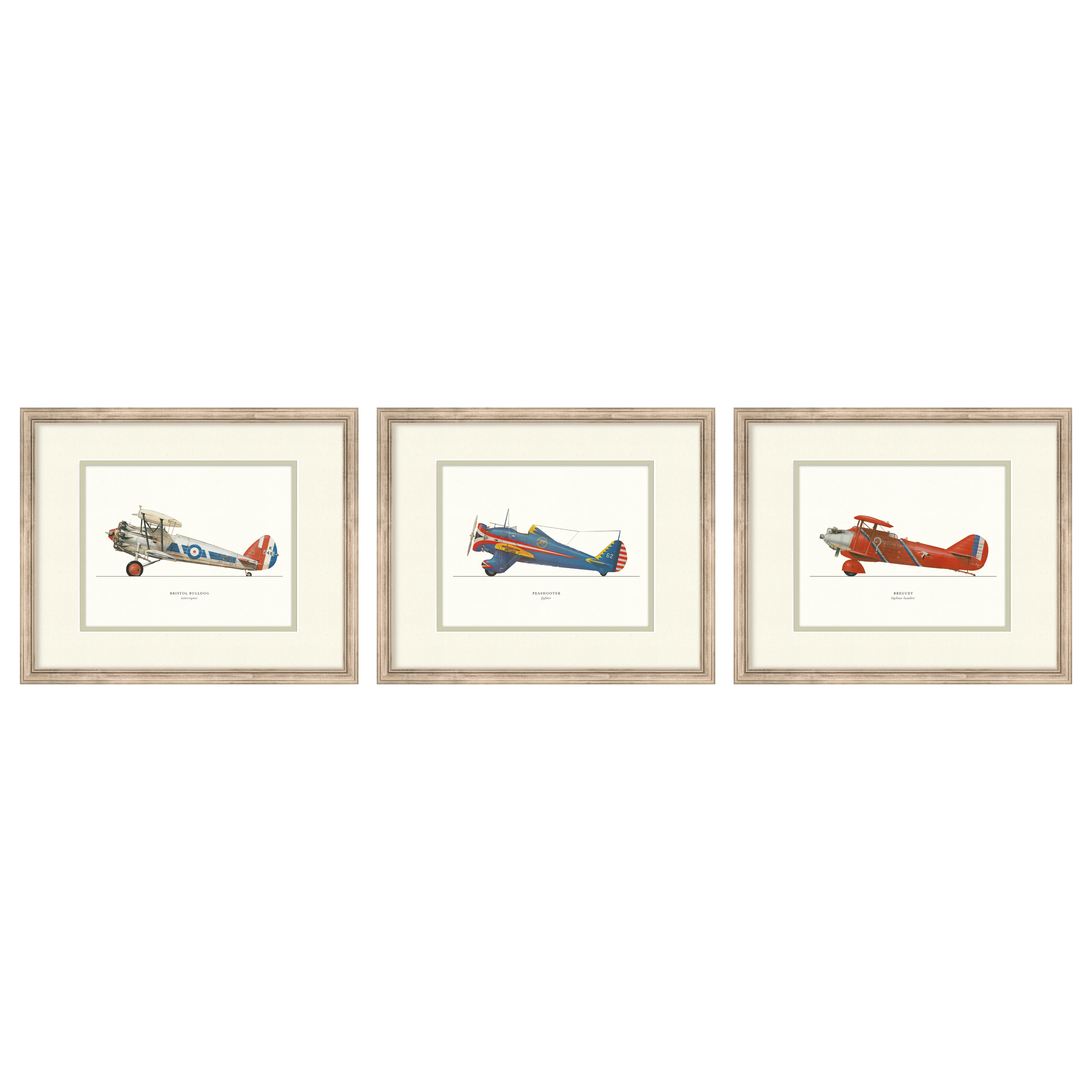 Vintage Airplanes - Curated Set of 3