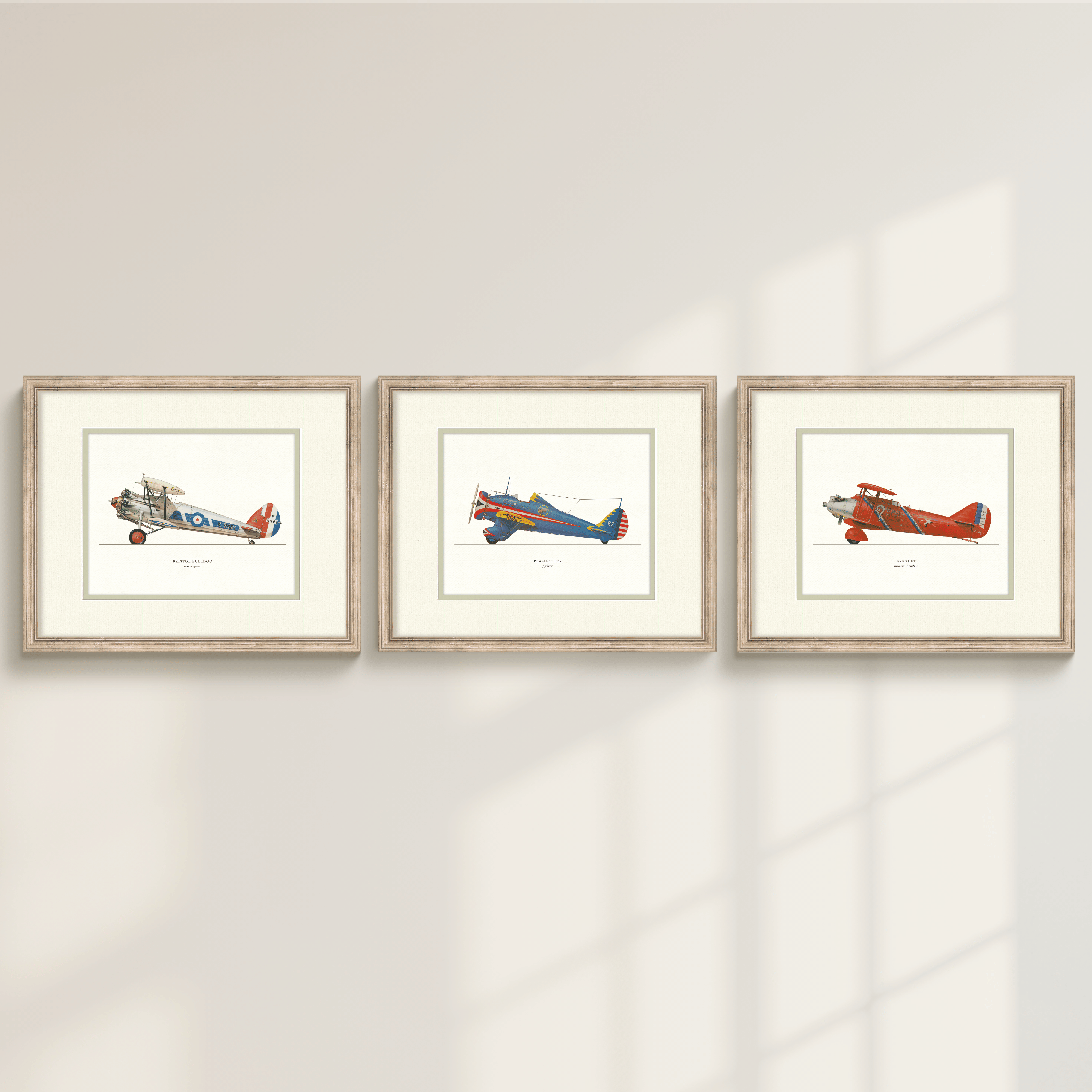 Vintage Airplanes - Curated Set of 3