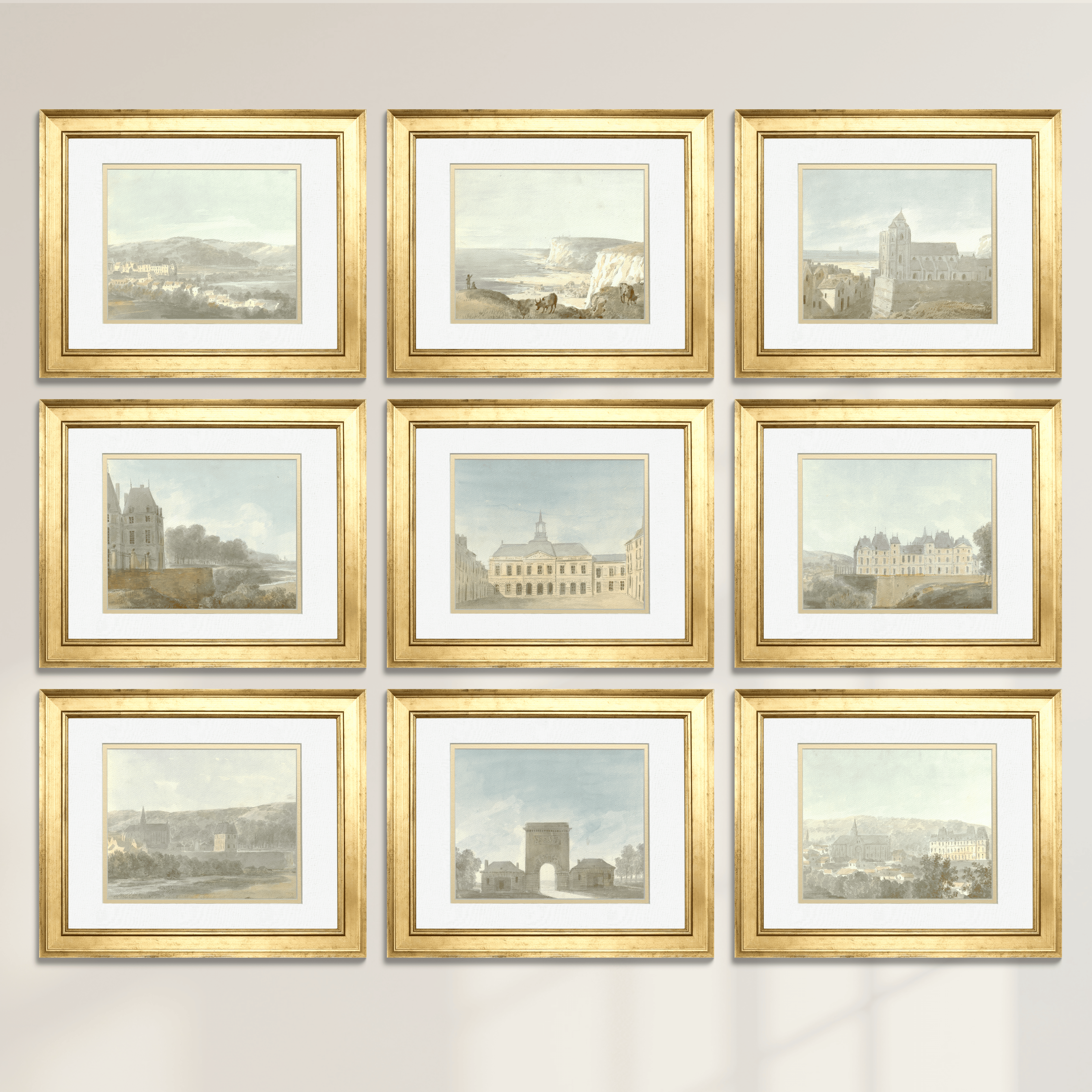 French Chateau Watercolors - Walled City