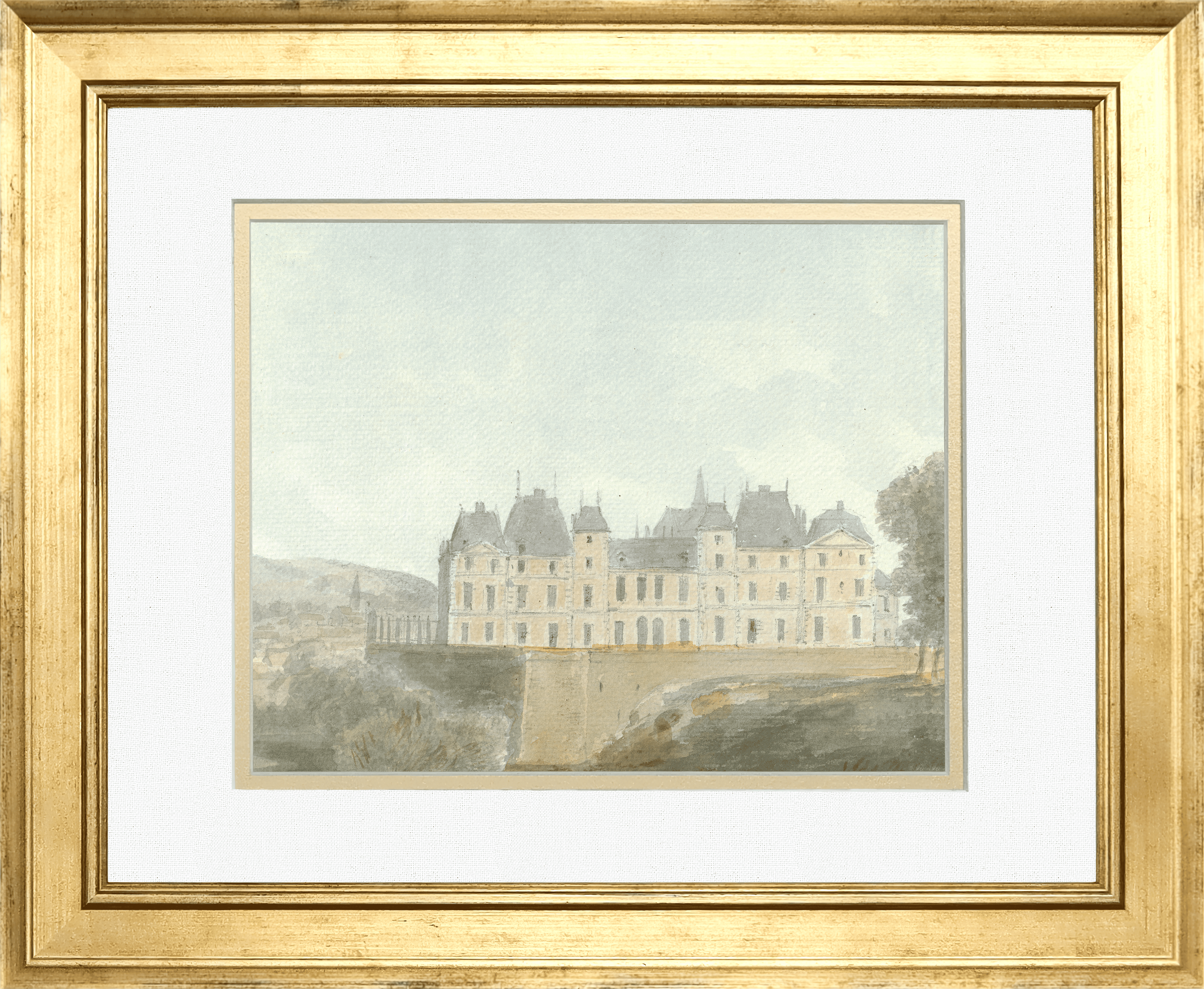 French Chateau Watercolors - Facade