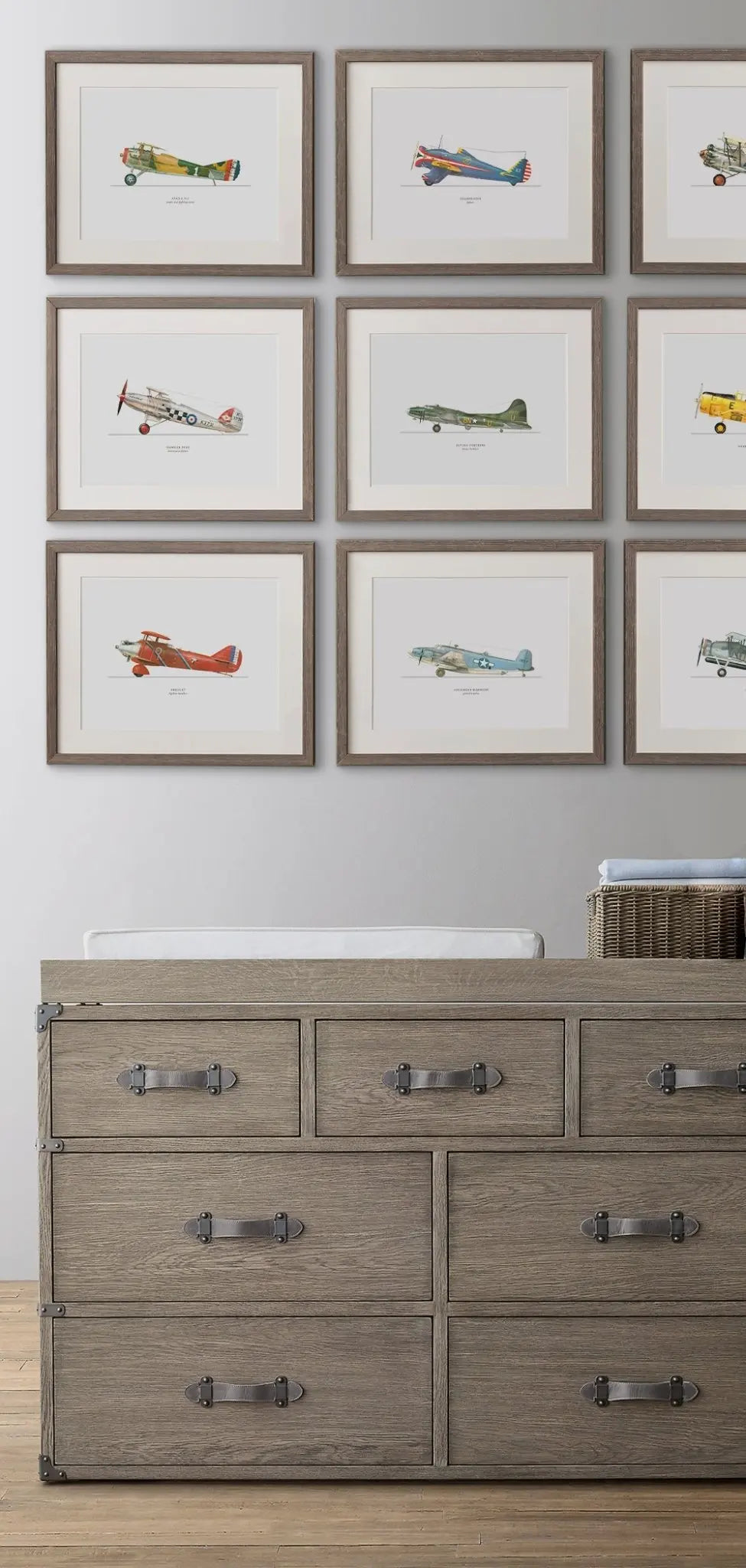 Vintage Airplane Art Prints for Boy's Room - Emblem Atelier